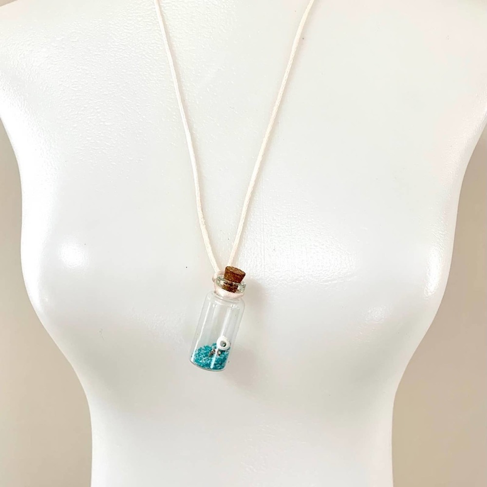 Message in a bottle handmade pendant necklace